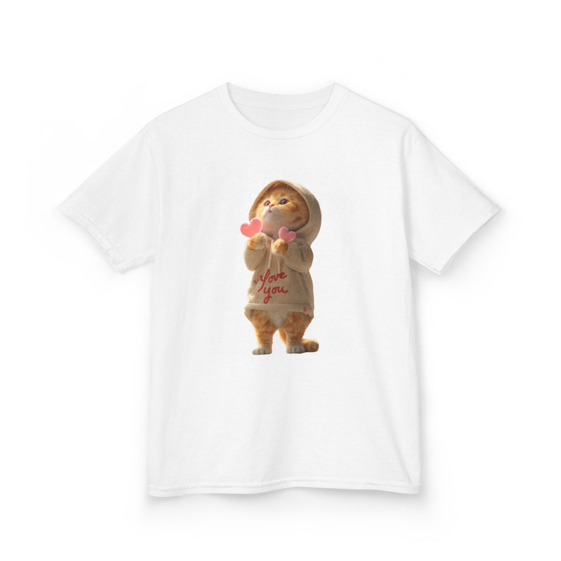 Kids Tee — Cute Sloth Holding Hearts “Love You” Valentine Shirt